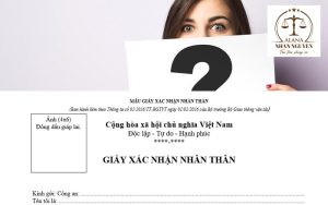 giấy xác nhận nhân thân