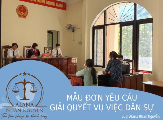 mẫu đơn yêu cầu giải quyết vụ việc dân sự