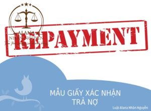 mẫu giấy xác nhận trả nợ