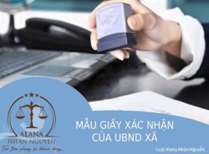 mẫu giấy xác nhận của ubnd xã