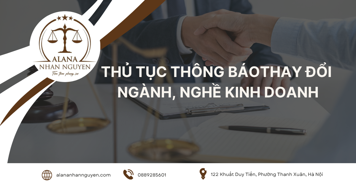 THÔNG BÁO THAY ĐỔI NGÀNH, NGHỀ KINH DOANH NĂM 2025 
